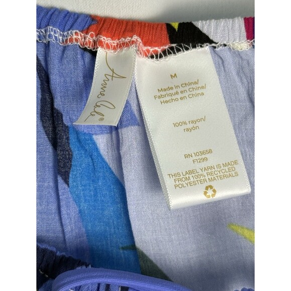 Anne Cole Floral Bell Sleeve Cover Up Tunic Dress Sz Medium New - Picture 6 of 8